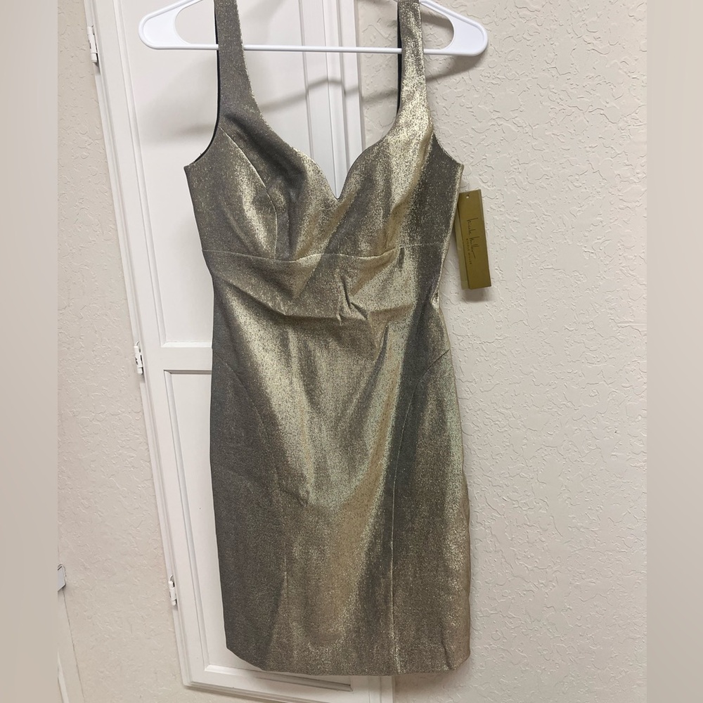 Nicole Miller Gold Dress